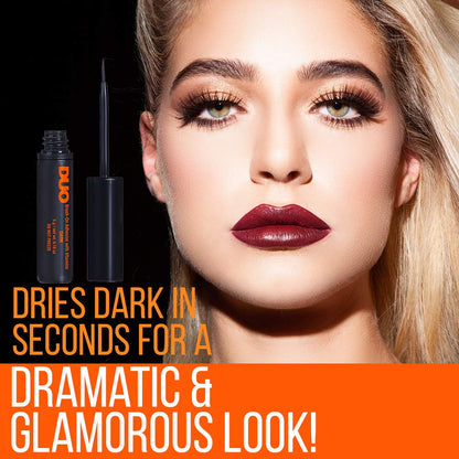 Duo Black Lash Glue, Striplash Adhesive, Latex Free, Rapid Dry, Easy Use, Dries Dark, False Eyelash Glue, All-Day Wear, Sets in Seconds, Strong Hold, Water-Resistant, 5 g, (Pack of 1)