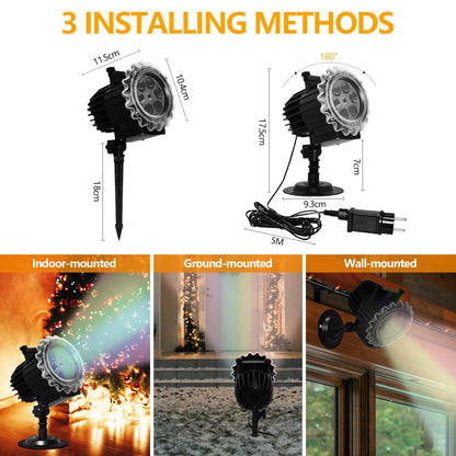 Segotendy Halloween Projector Lights Outdoor, 8 Images Mode with 96 Cartoons,Waterproof Holiday Projector with Remote Control Timer for Valentine Decorations Easter Christmas Halloween Birthday Party
