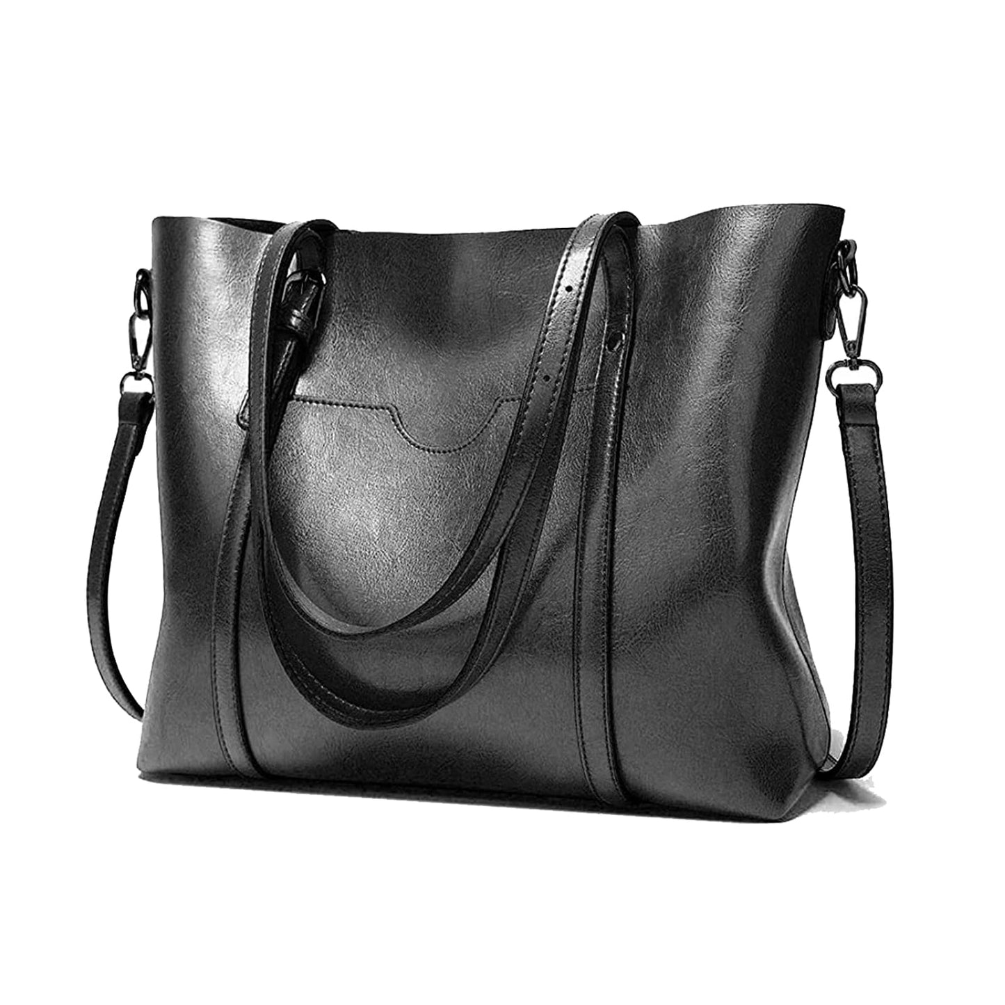 Aileese Womens Handbags Soft Leather Large Capacity Retro Vintage Top-Handle Casual Pocket Tote Shoulder Cross-Body Bags Brown