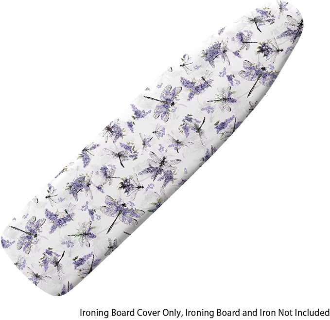 Purple Flowers Bird Ironing Board Cover and Pad Heat Insulation Covers Stain