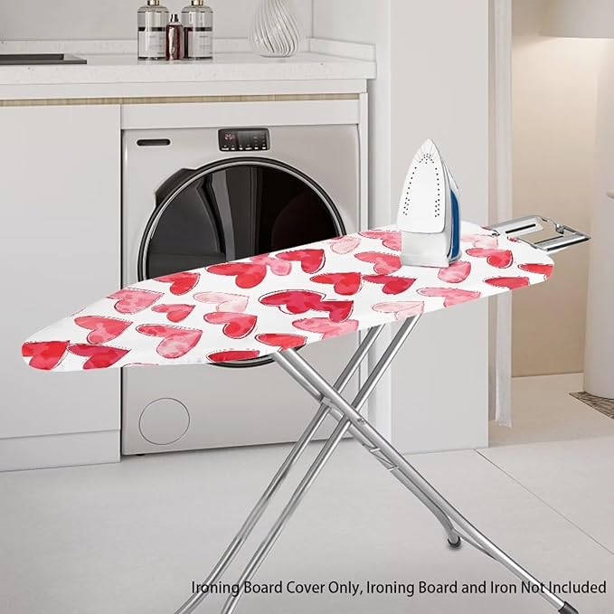 Love Red Heart Ironing Board Cover 15″x54″ Valentines Day Ironing Pad Covers