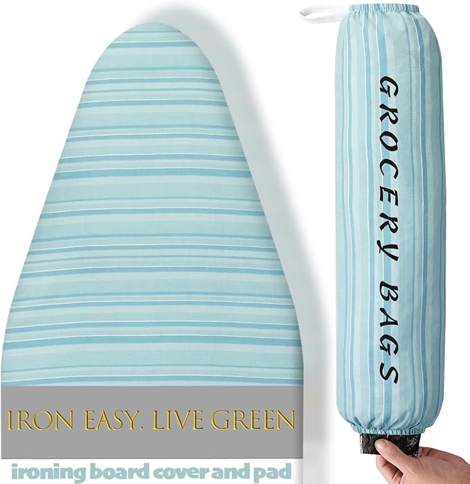 BNDX Ironing Board Cover with Padding 18" x 49" – Non-Slip, Heat-Resistant