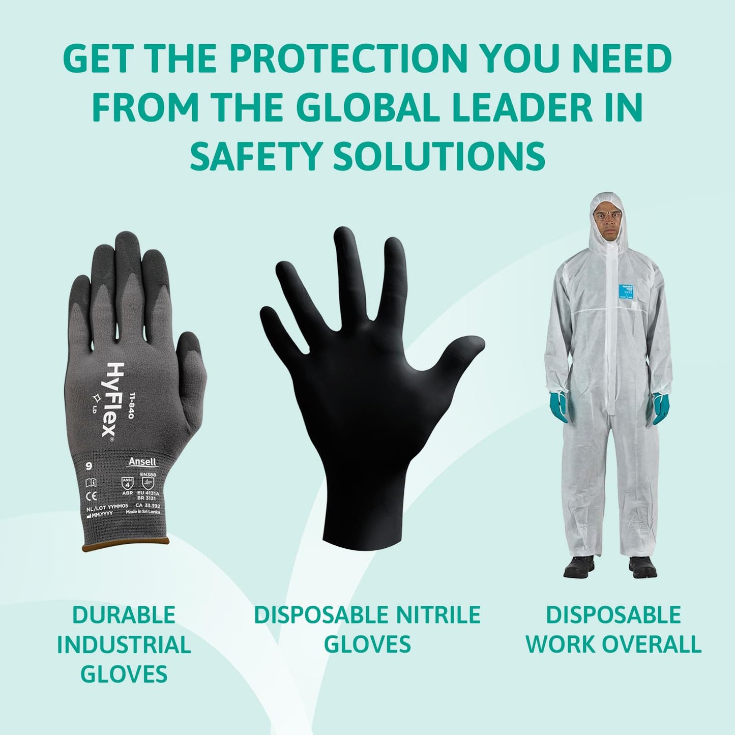 Ansell AlphaTec 37-675, Chemical Resistant Nitrile Gloves, Versatile Waterproof Work Gloves, Food Gloves & Cleaning Gloves with Superior Grip, Latex Free Gloves, Green Nitrile Gloves 2XLarge, 12 Pairs