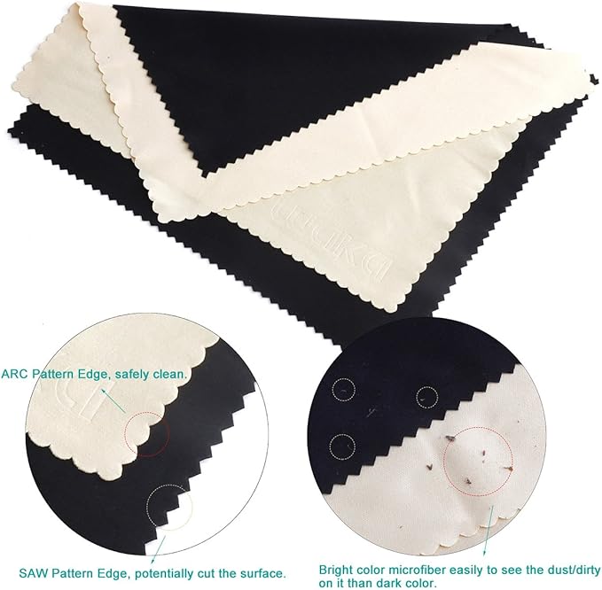 waka 10 Pack Upgraded Microfiber Cleaning Cloth, 6x7 Lint Free Cloth