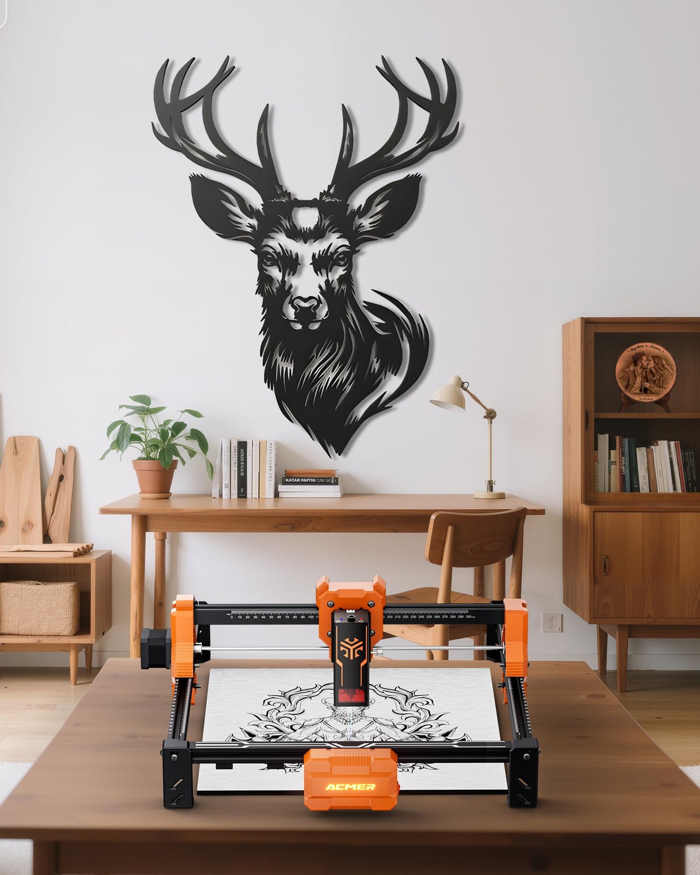 ACMER S2 Laser Engraver, 12000mW (72W Output) Laser Cutter 0.01mm Precision, 300×300mm Engraving Area, 10,000mm/min Speed for Wood, Metal, Leather, Acrylic DIY Craft, Education, Business