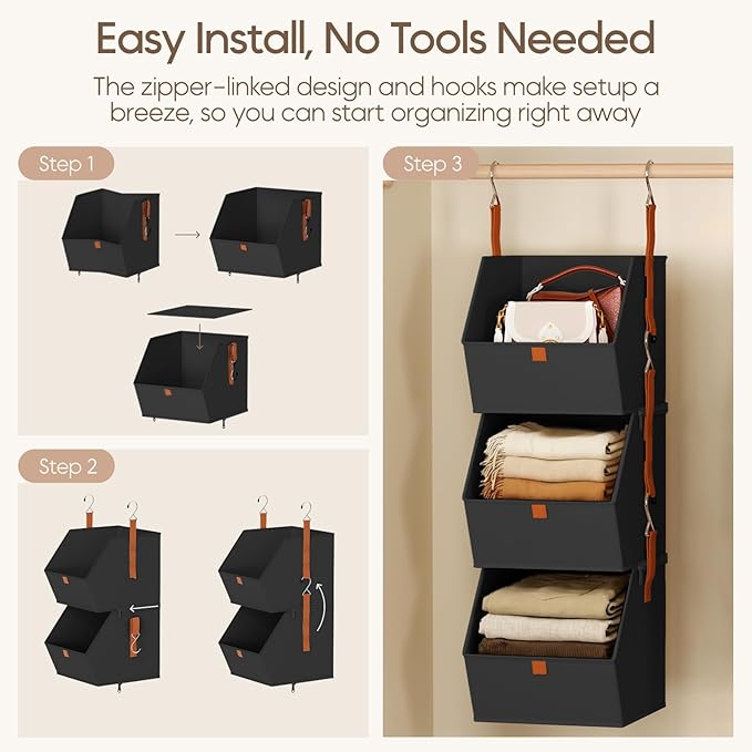 Collapsible Hanging Closet Organizer
