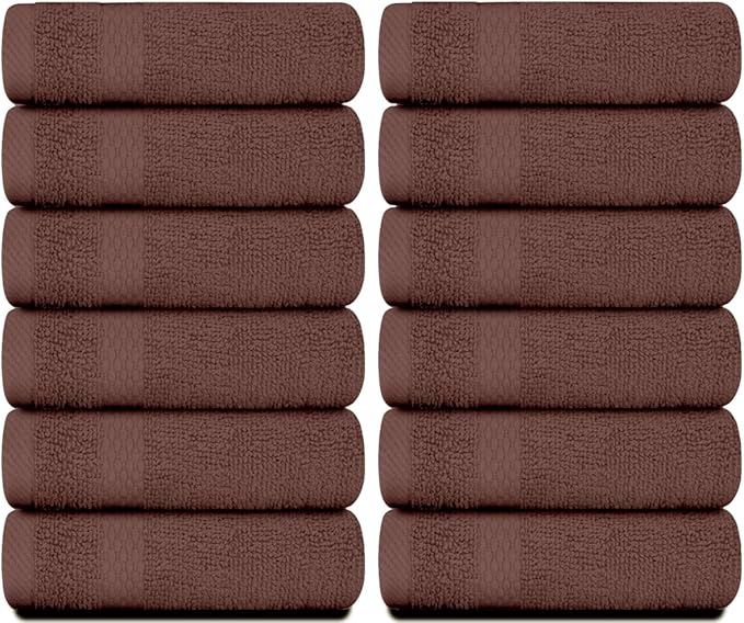 White Classic Luxury Cotton Washcloths 13x13 Inch