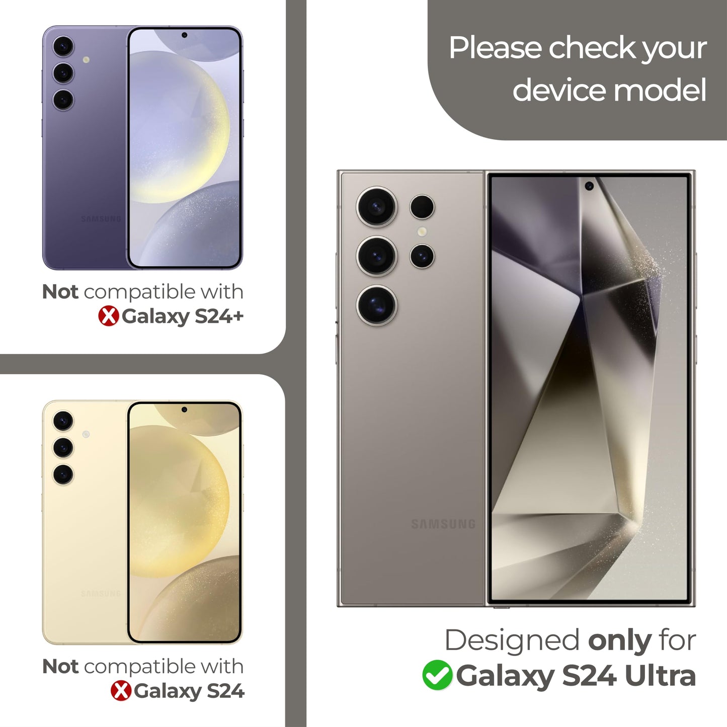 ArmorSuit 2 Pack for Samsung Galaxy S24 Ultra Screen Protector (6.8") Case Friendly MilitaryShield HD Clear Film - Made in USA