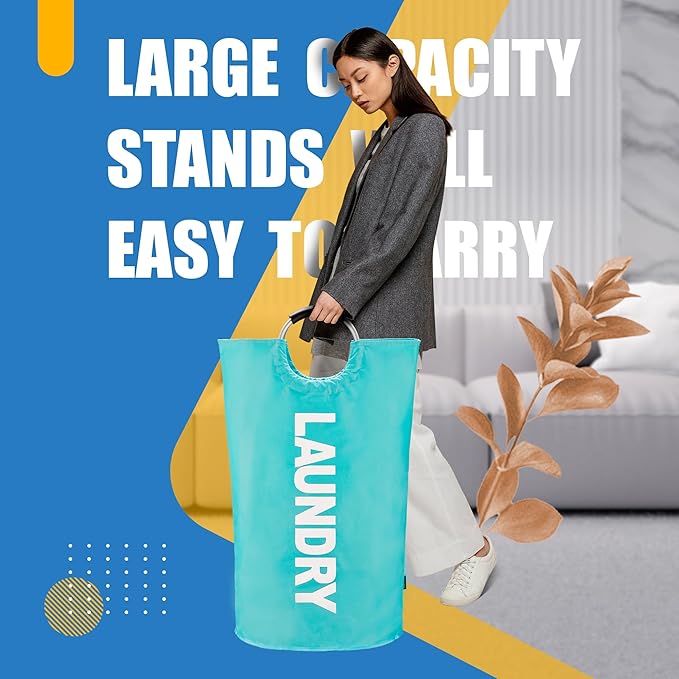 Caroeas 90L Laundry Basket, Waterproof Laundry Hamper, Laundry Bag