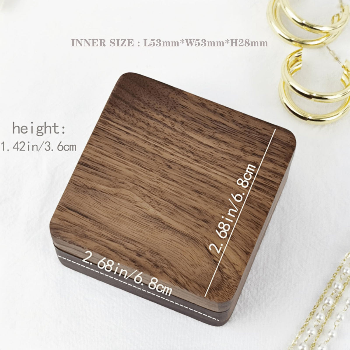 RUOMOODDZ Wooden necklace box necklace gift box for her necklace case men small necklace boxes for jewelry gift necklace jewelry gift boxes wooden pendant box Anniversary Birthday Christmas Gift Box