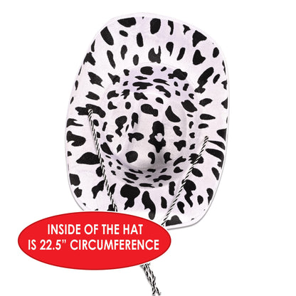Beistle Cow Print Cowboy Hat One Size Fits Most Animal Print Hats