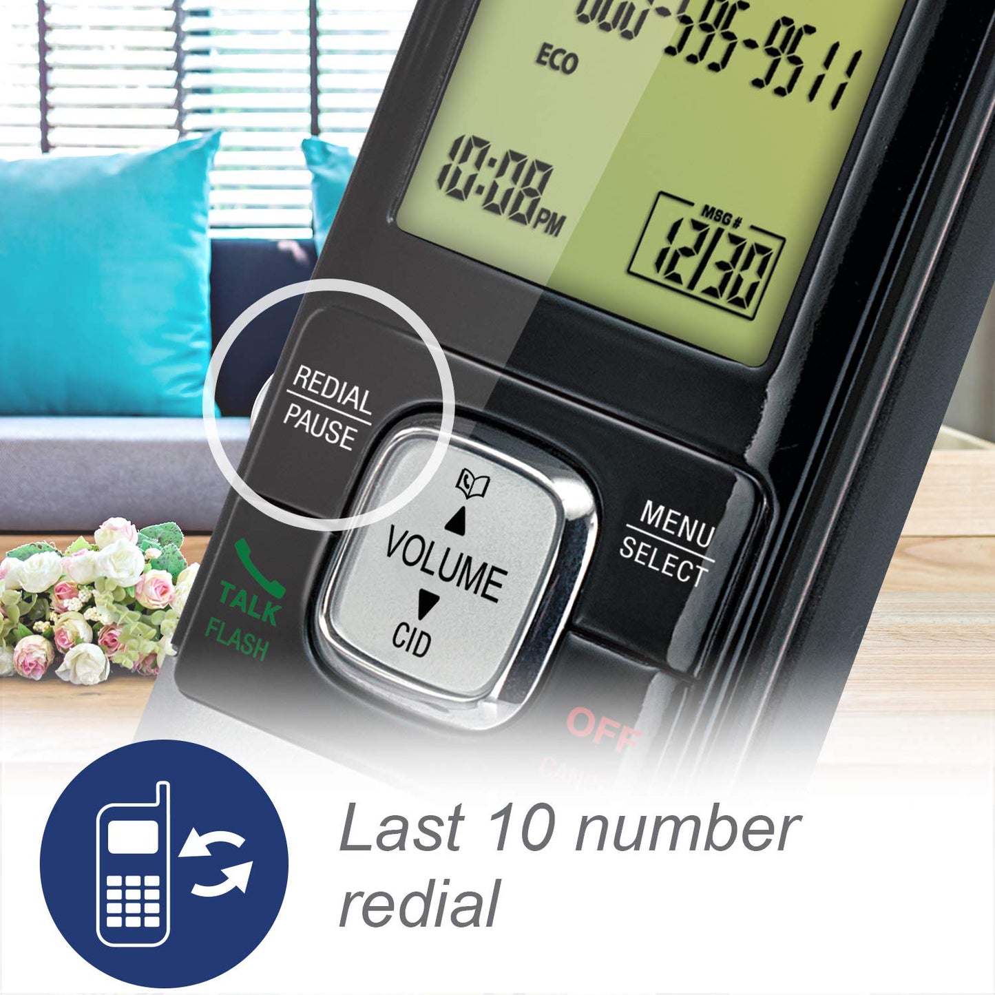 VTech CS6719-2 2-Handset Cordless Phone with Caller ID/Call Waiting, Handset Intercom & Backlit Display/Keypad, Silver