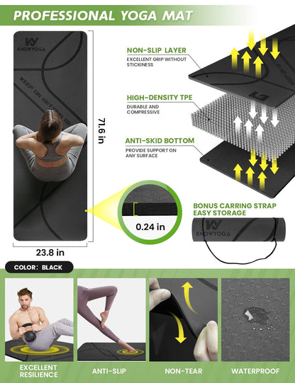 Yoga Starter Kit 12 in 1 - Yoga Set Include Yoga Mat, Foam Roller, 4 Resistance Bands, Yoga Blocks 2 Pack with Strap, 2 Peanut Massage Balls, Yoga kit and Sets for Beginners