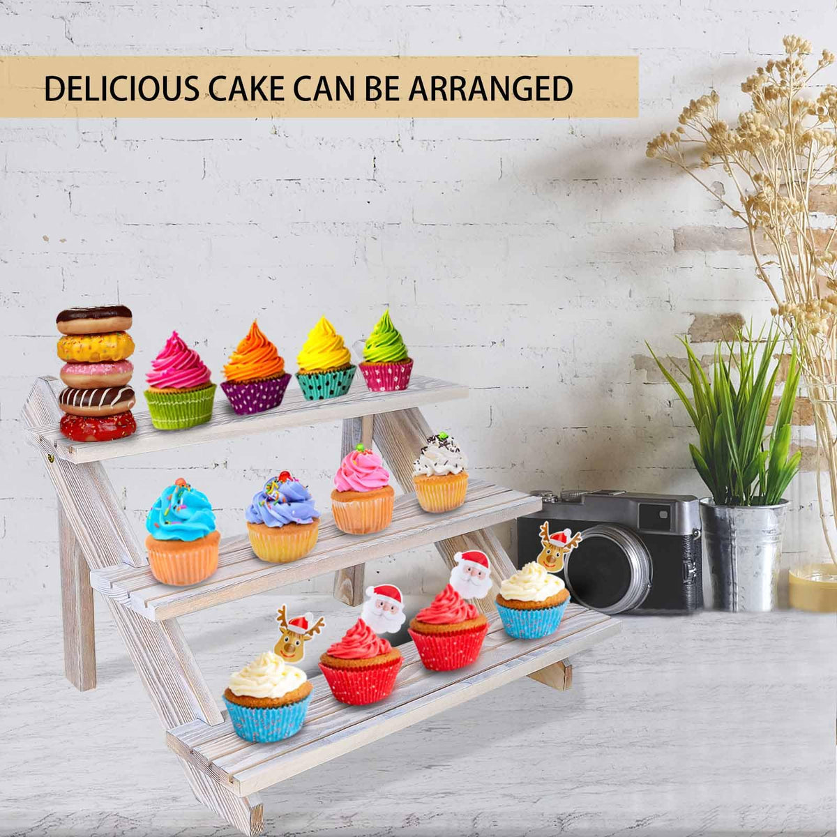 Display Riser, Earring Display Stands, Organizer for Vendor white(3tier)