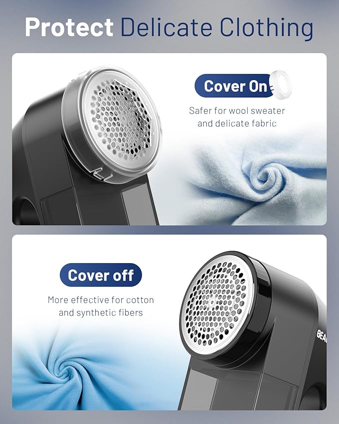 BEAUTURAL Fabric Shaver, Rechargeable Lint Remover, Electric Portable Sweater