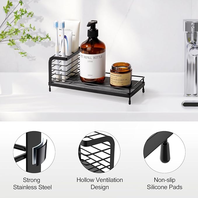 Luxspire Toothbrush Holders, Bathroom Organizer Countertop