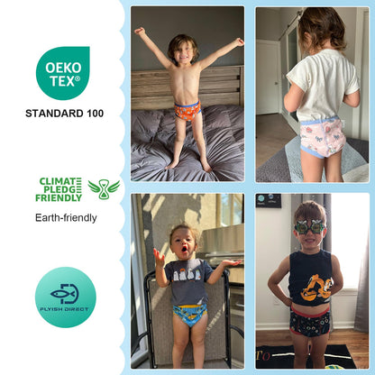 FLYISH DIRECT Potty Training Pants for Boys Potty Training Underwear Potty Training Pants Toddler Reusable Training Pants, 8 Packs, 3 Years