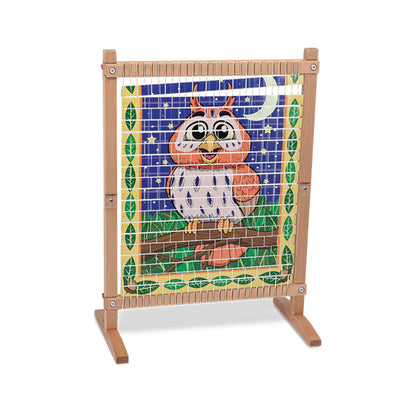 Melissa & Doug Wooden Multi-Craft Weaving Loom – Adjustable Wooden Frame with Oversized Needle & 83m Rainbow Yarn – Creative Arts & Crafts Kit for Kids Age 6 Plus