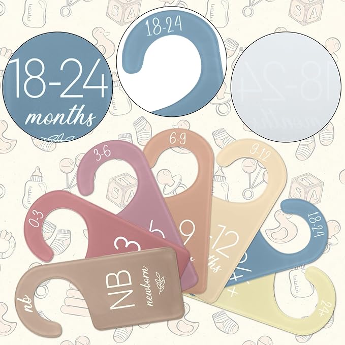 Whaline Acrylic Baby Closet Dividers Boho Hanging Acrylic Infant Clothes Hanger
