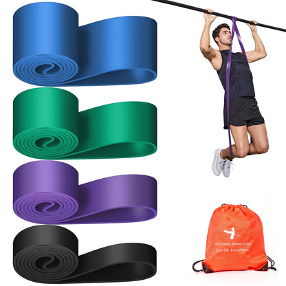 Pull Up Assistance Bands Set 5 LBS - 230 LBS, Long Resistance Bands for Pull Ups Working Out, Gym Workout Bands for Men Exercise Muscle Training and Shape Body - Carry Bag Included