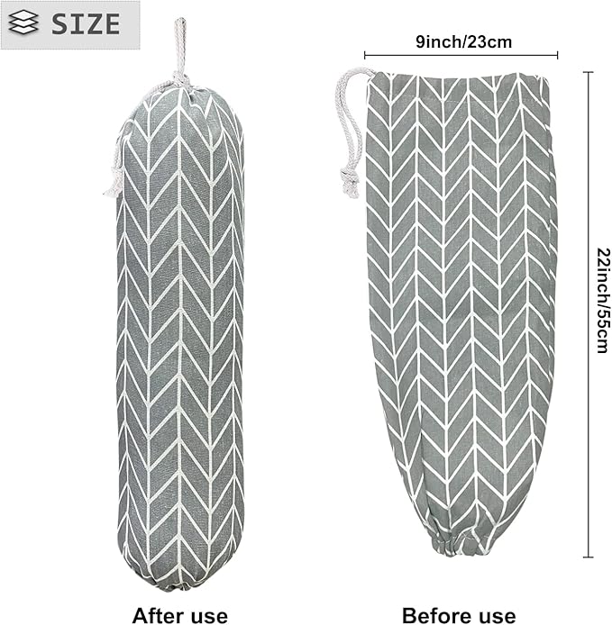 Wall Mount Plastic Grocery Bag Organizer/Holder, Washable Shopping Bags Carrier