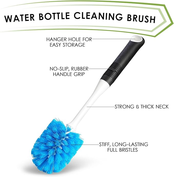 Dish Brush Set of 3 with Water Bottle Brush, Dish Scrub Brush and Scrubber Brush