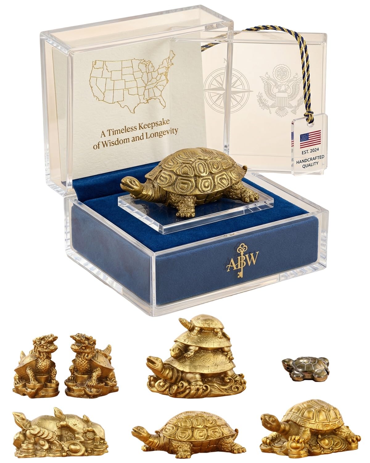 Natural Pyrite Turtle Crystal Figurine Mini Golden Tortoise Carving Feng Shui Tea Pet Sculpture Animal Ornament Gift Living Room Table Display Inspired Decor Lucky Wealth Prosperity Home Office