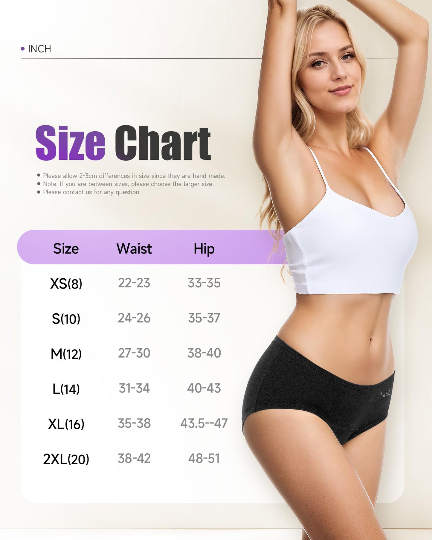 TANSTC Period Pants Heavy Flow 60ML Absorbency Period Underwear for Women Extra Protection Soft Breathable Leakproof Washable Menstrual Knickers Postpartum Underwear Pack of 3,Black,M
