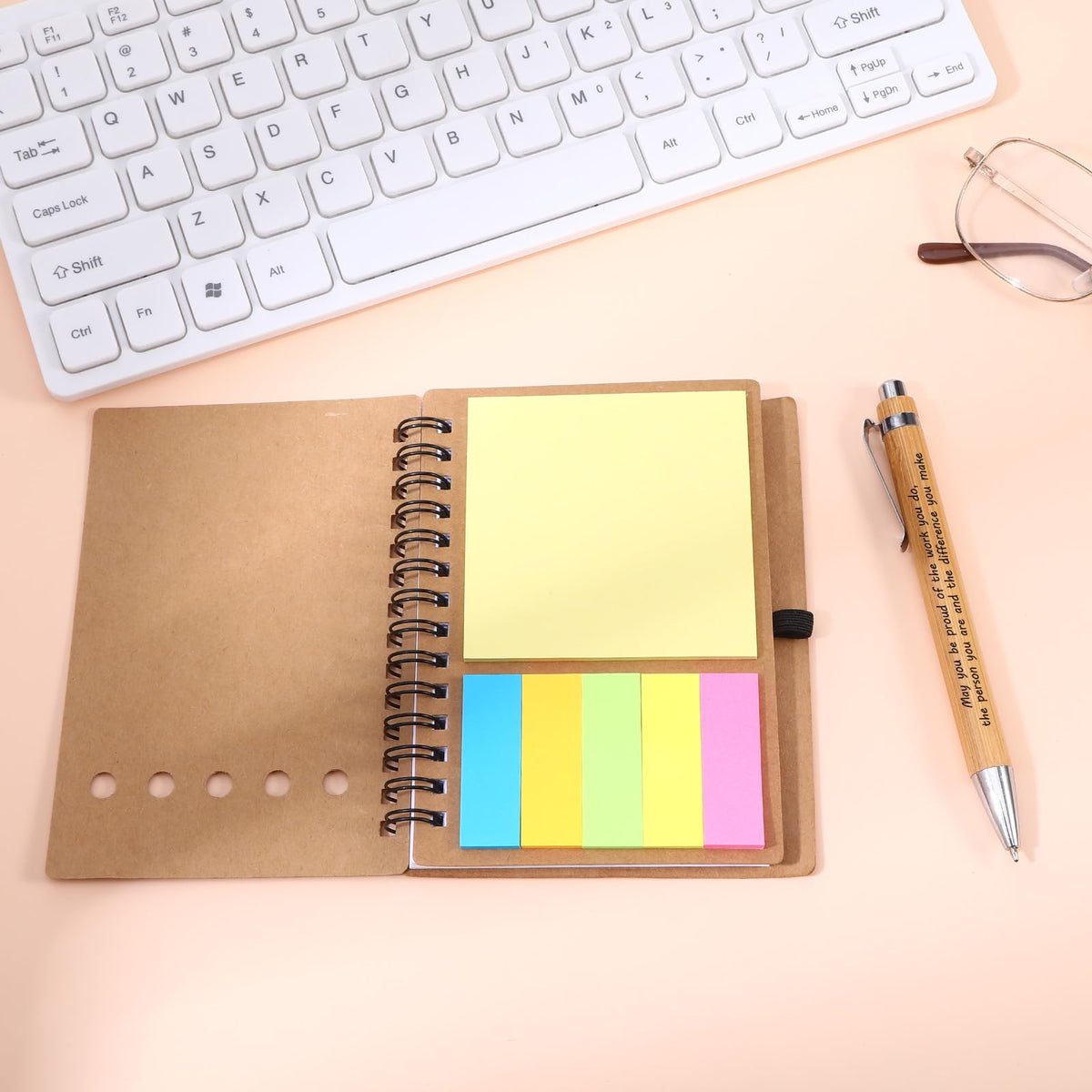 30 Pack Inspirational Spiral Notebook, Employee Appreciation Gifts Bulk Journals with Sticky Note Pen, Note Pads for Employees for Nurse Teacher Team Employees Coworker Volunteer Thank You Gifts