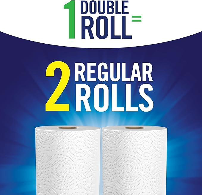 Sparkle Tear-A-Square Paper Towels, 2 Double Rolls