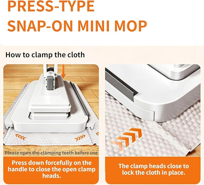 Cloth Changing Mini Mop with a Mini Foldable Desktop Mop, Flat Dust Mop