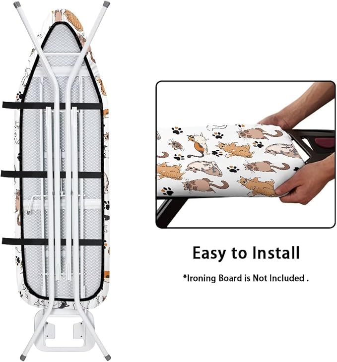 Iron Board Cover Standard Size, Ironing Board Cover, Cat Print Ironing Board