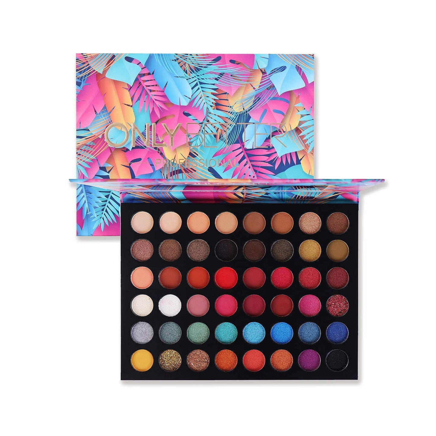 ONLYBETTER Eyeshadow Palette Glitter 48 Colors Bright Colorful Shimmer Eye Shadow Makeup Palette High Pigmented Metallic Color Eye Shadow Powder Easy To Blend Rainbow Sparkle Glitter Eyeshadow Pallet