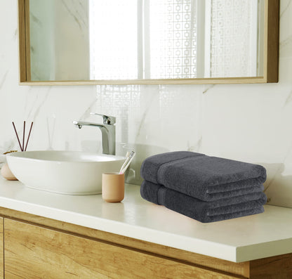 Utopia Towels 8 Piece Luxury Towel Set – Majestic Plush, Super Absorbent & Quicker-to-Dry, Thick 100% Ring Spun Cotton Towels for Bathroom, Spa & Hotel – 2 Bath, 2 Hand, 4 Washcloths, Grey