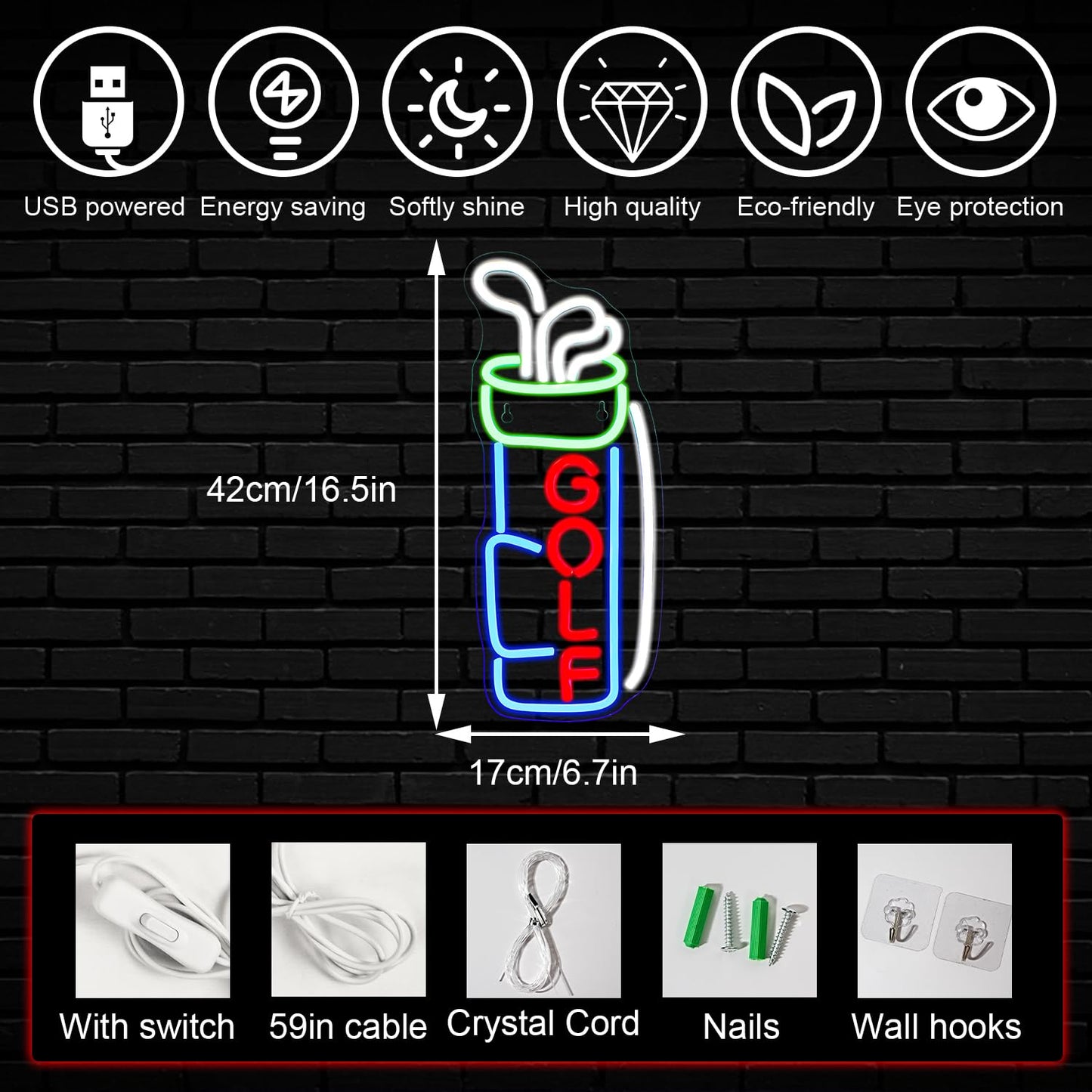 Horseneon Good Food Good Mood Neon LED Sign, Food Neon Signs for Wall Decor, Good Food Good Mood Neon Light with USB Powered for Snack Shop, Restaurant, Fast Food
