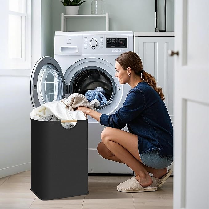STORAGE MANIAC Large Laundry Hamper, 80L Collapsible Laundry Basket
