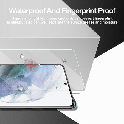 Galaxy S21 Tempered Glass Screen Protector + Camera Lens Protector [ 2 + 2 Pack ][Case Friendly] [Anti-Scratch] [Ultrasonic Fingerprint Unlock] Clear HD Glass Protective Film for Samsung Galaxy S21