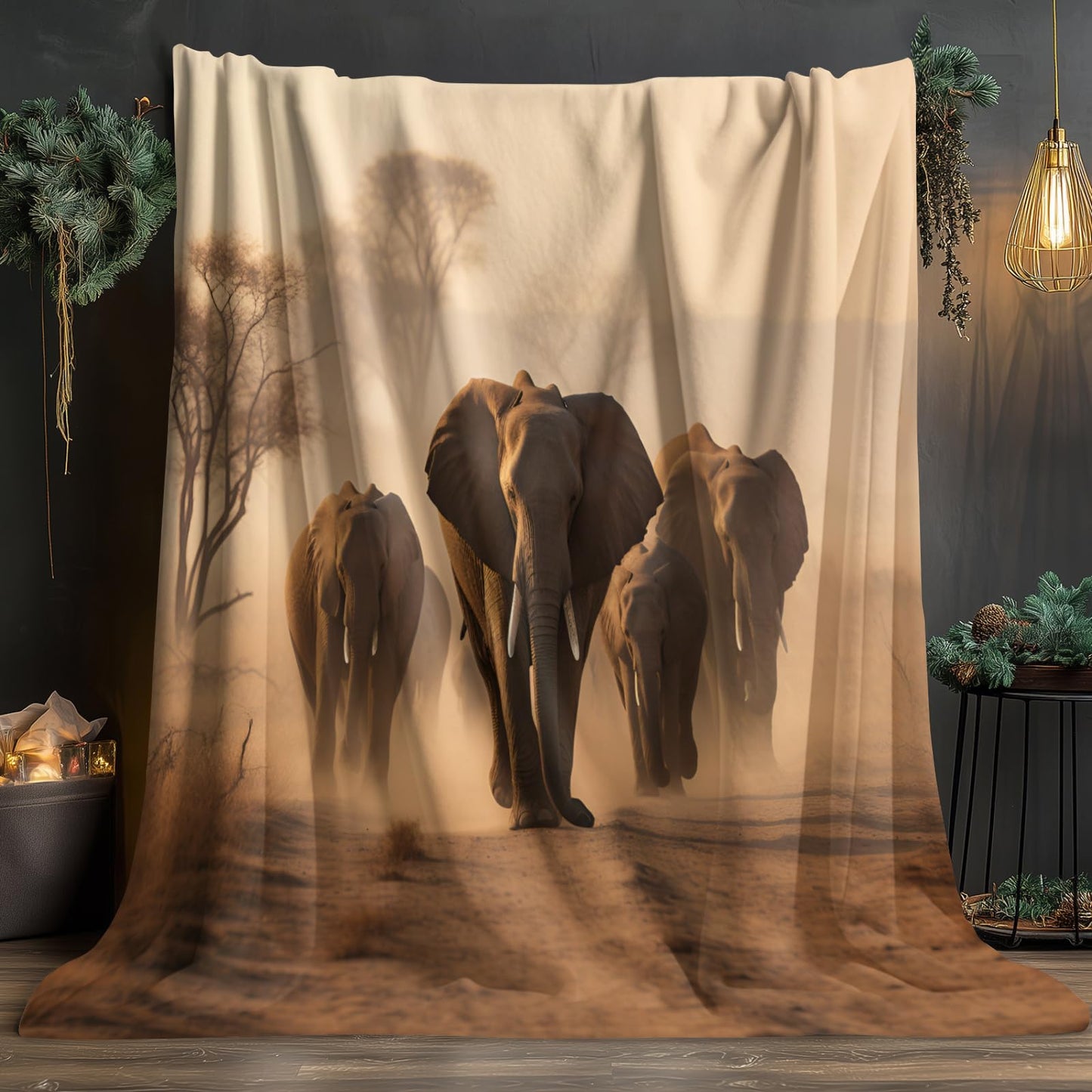 PAOABIU Misty Forest Blankets, Green Forest Throw Blanket for Couch Bed Sofa, Misty Green Blankets and Throws - Super Soft Cozy Plush Flannel Blanket Gifts & Decor, 66x90