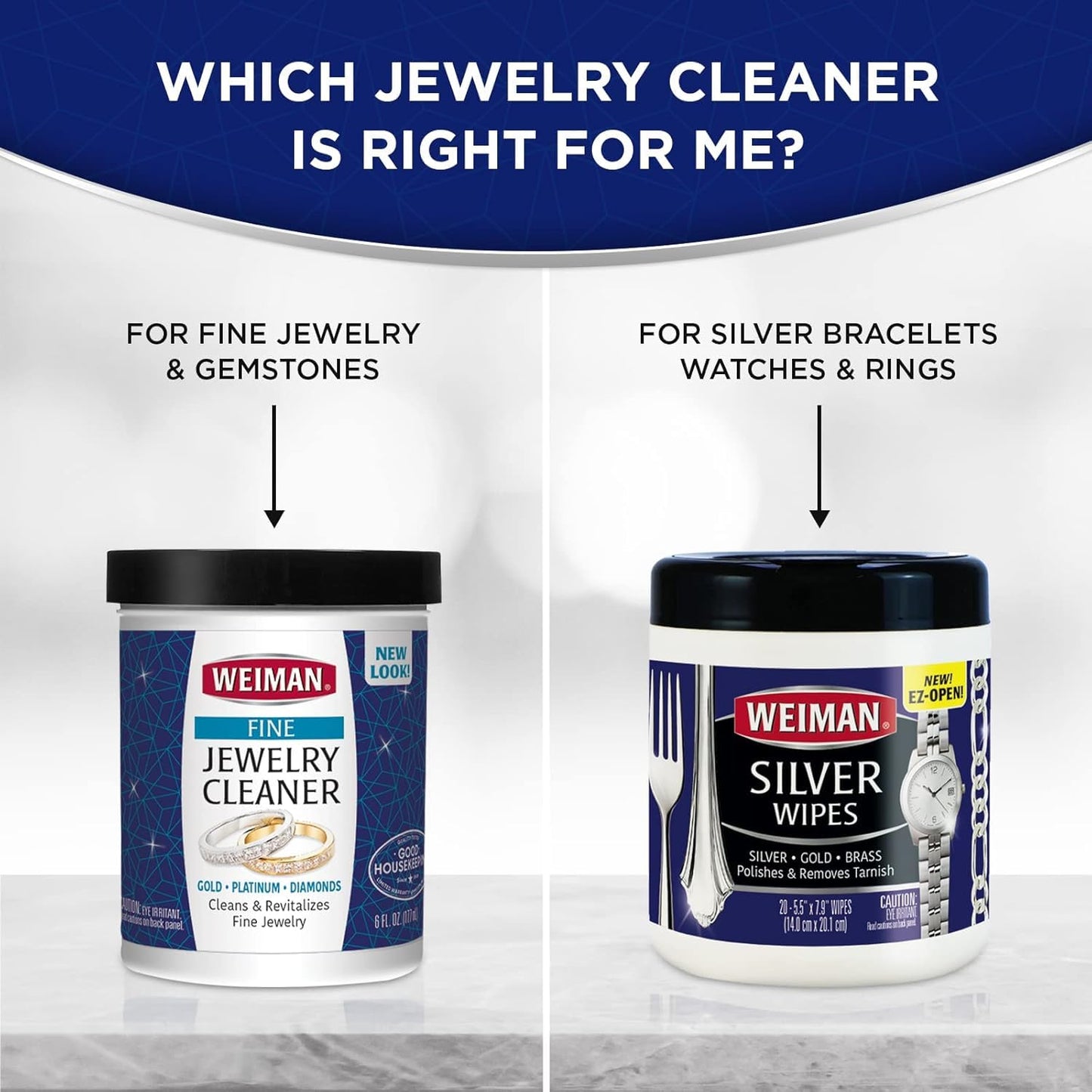 Weiman Fine Cleaner Liquid with Cleaning Brush – Restores Shine & Brilliance to Gold, Platinum, Precious Gemstones & Diamond Jewelry, 6 Oz, Multi, 177 ml (Pack of 1)