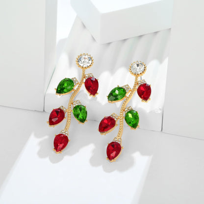 INNERDIVA Colorful Christmas Light Bulb Earrings, Christmas Dangle Stud Earrings Holiday Earrings for Women Gifts