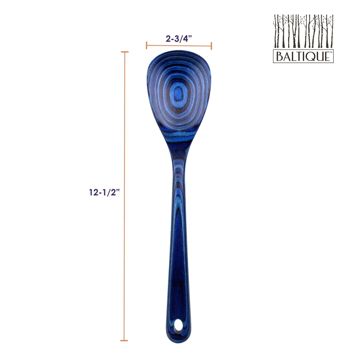 Totally Bamboo Baltique Malta Collection 12-1/2" Wooden Cooking Spoon, Safe for Nonstick