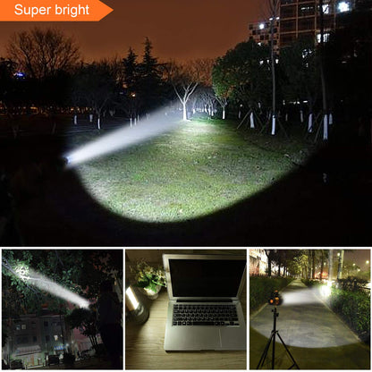 Super Bright Rechargeable Led Torch with Lantern, Large Capacity Long Lasting, High Power High Lumens Portable Handheld Spotlight Flashlight, Powerful Searchlight,for Home Camping