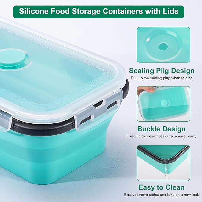 Sudaya 16 Pack Collapsible Food Storage Containers