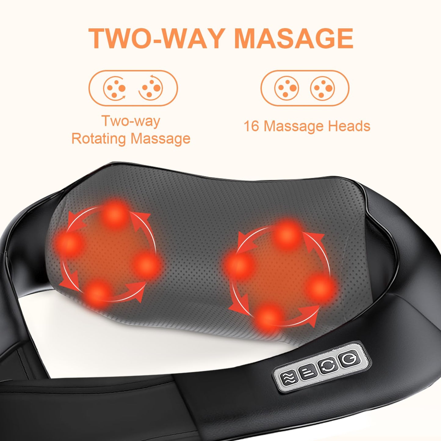 White Elephant Gifts for Adults,Neck Massager,Christmas Gifts for Women Men - Shiatsu Back and Neck Massager,Shoulder Massager Deep Tissue with Heat,Electric 4D Massage Pillow(NOT Cordless)