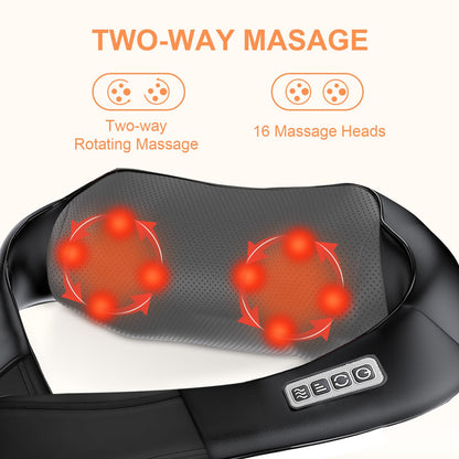 White Elephant Gifts for Adults,Neck Massager,Christmas Gifts for Women Men - Shiatsu Back and Neck Massager,Shoulder Massager Deep Tissue with Heat,Electric 4D Massage Pillow(NOT Cordless)