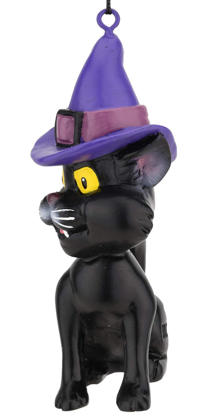 Tree Buddees Black Cat with Witches Hat Halloween Ornament