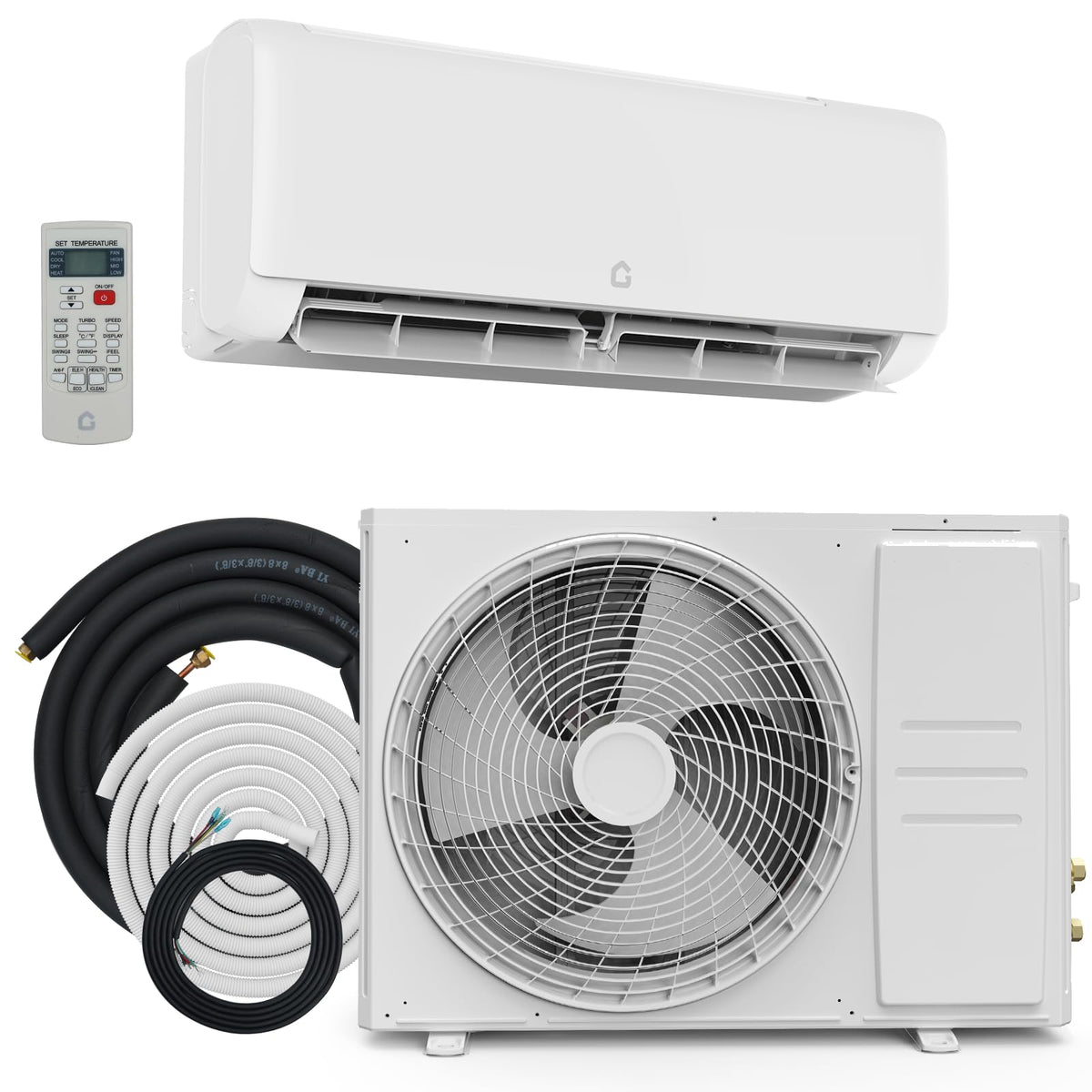 ACONEE 12000 BTU Mini Split Air Conditioner, 230V 22 SEER2, Ductless Mini Split AC/Heating System Cooler up to 750 Sq. Ft, Pre-Charged Inverter Heat Pump with Complete Installation Kit