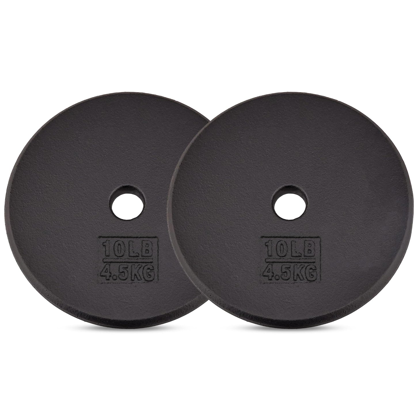Yes4All Standard 1" Cast Iron Weight Plate - Ideal for Strength Training - Multiple Weight: 5LB to 25LB (Single & Set of 4)