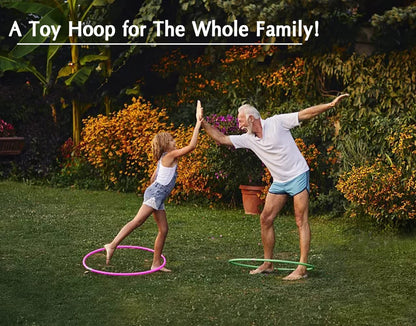 Beakabao Exercise Hoops Set for Kids(6 Parts), Weight and Size Adjustable Detachable Fitness Toys, Suitable for Gymnastics, Dance, Party, Games and Pet Training, 29 Inches