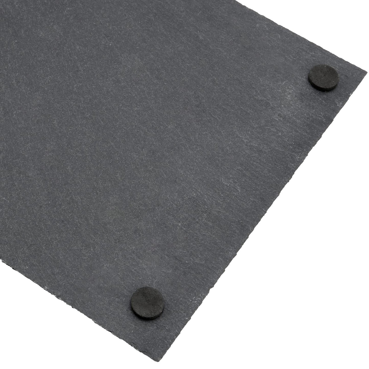 MUKLEI 4 Pack 12" x 8" Black Slate Cheese Boards, Slate Serving Platter with Natural Edge, Slate Stone Serving Tray for Cheese, Charcuterie, Sushi, Appetizers